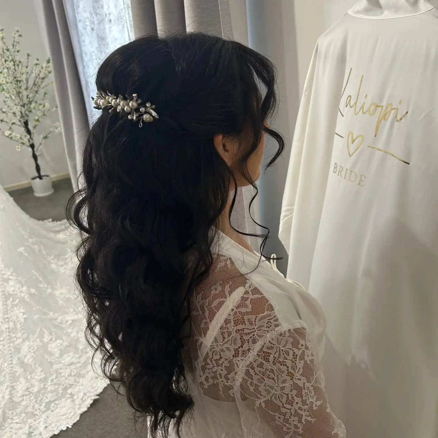 Bridal hair updo styled at Hair Obsession