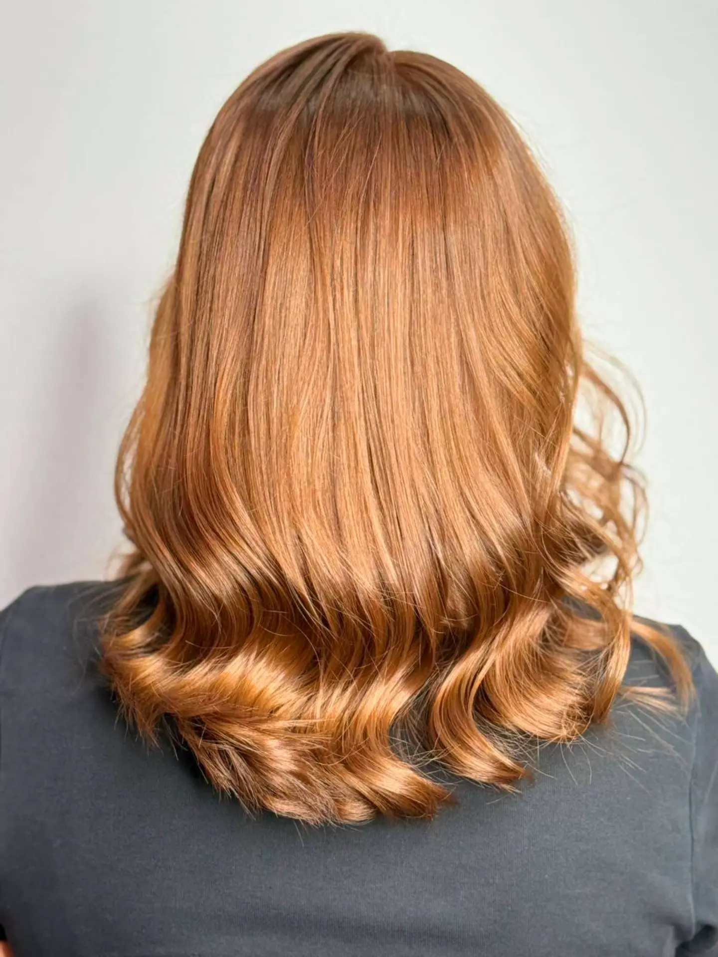 Glossy coloured hair result