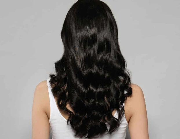 Smooth, glossy hair after a nanoplasty treatment