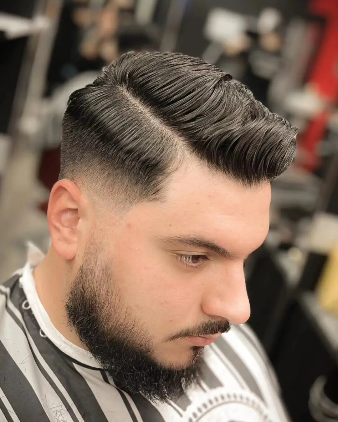 Modern men's fade by our on-staff barber