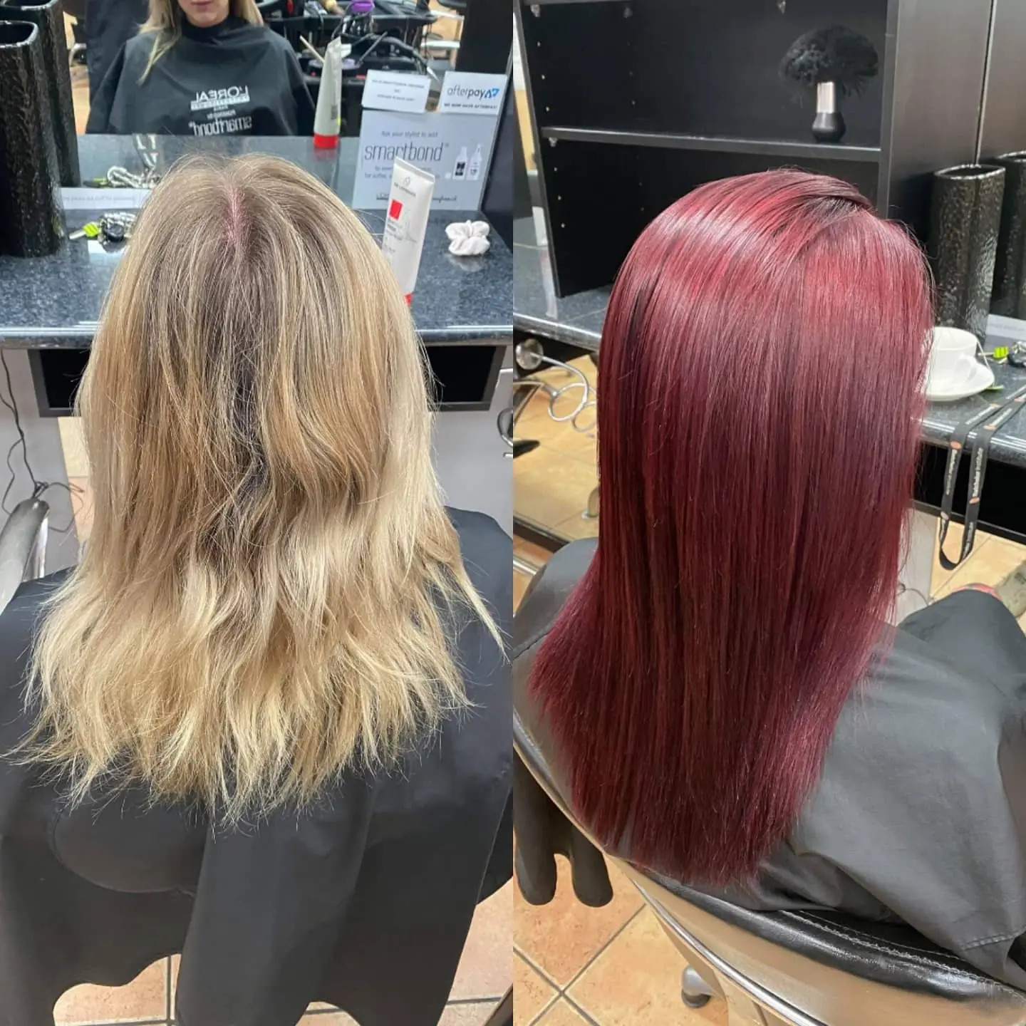 Custom hair colour applied by our Darwin colourists